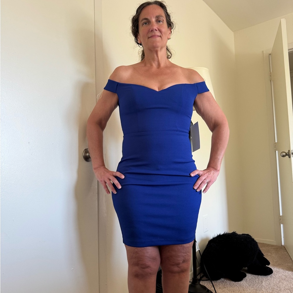NWT Cobalt Blue Off-Shoulder Dress